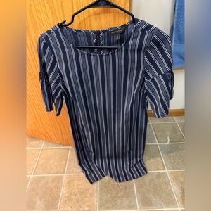 Banana Republic Navy and White Striped Mini Dress